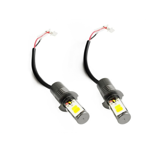 A set of COB H3 DUAL COLOR JDM LED bulbs