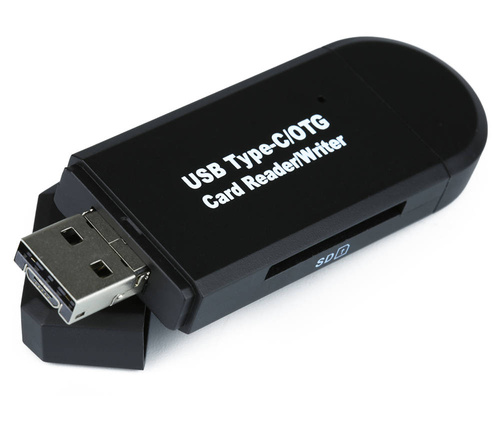 CR-023 | SD, microSD hukommelseskortlæser | USB, micro USB, USB type C | USB OTG