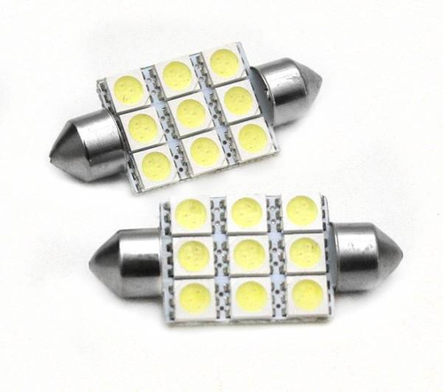 Lâmpada LED para carro C5W 9 SMD 5050