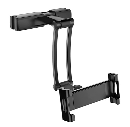 PB-45B | Aluminium autohouder voor een telefoon of tablet, gemonteerd aan de hoofdsteun