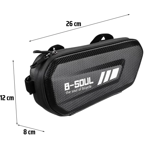 YA-301 | Bolsa impermeável para quadro de bicicleta | bolsa anexada com tira de velcro | compartimento de chaves