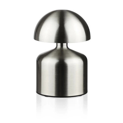 LED-Tischleuchte Pilzform | kabellos, Touch-Bedienung, geeignet für Hotel, Restaurant, Nachttisch | silber | HJA41-SILVER