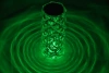RPL-C16-RGB | Crystal LED table lamp | rose pattern | 16 RGB colors, touch panel, remote control, USB-C cable, 2000mah battery
