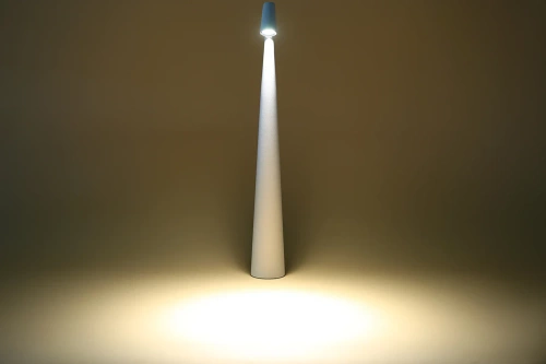 HMS-455-WHITE | Bordlampe 43cm | Trådløs natlampe med indbygget batteri | Lampe med touch kontrol