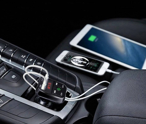 BT-01 Adapter Bluetooth 5.0 Transmitter 2xUSB MicroSD lighter socket