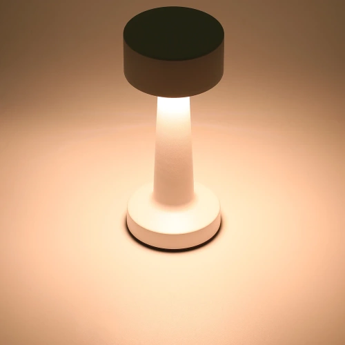 HJA10-PLATA | Lámpara de mesa inalámbrica | Lámpara de noche sensible al tacto con color de luz ajustable | luz USB