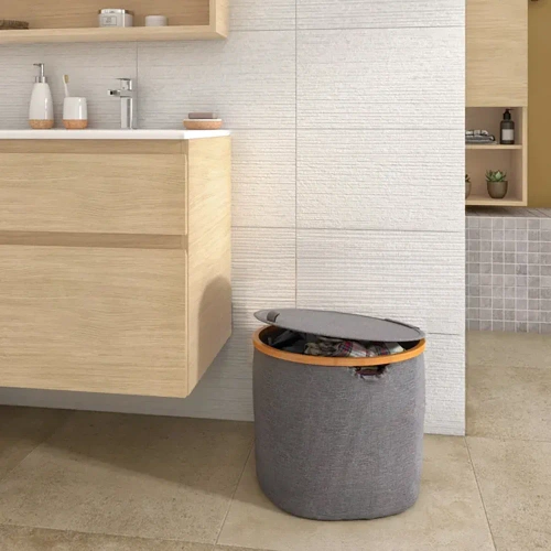 OCF-380-GRAY | Laundry basket | Foldable laundry basket | Fabric toy container | Accessory organizer