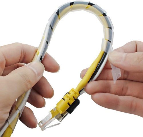 CRG-001-10M | Organizer, dæksel, kabel- og trådfletning | Hvid 20 mm