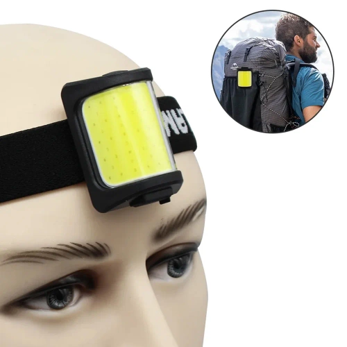 LED-Fahrradlicht und Stirnlampe 2in1 | 800 lm COB | wasserdicht, USB-aufladbar | BBL-513