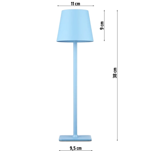 HJA20-BLUE | Asztali lámpa beépített akkumulátorral | Érintésérzékeny éjszakai lámpa