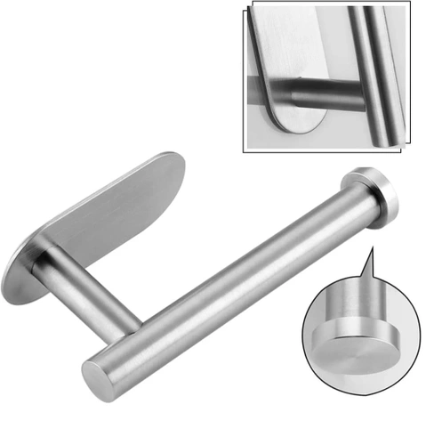 Toilettenpapierhalter | selbstklebend | silber | JZU-304-SILVER