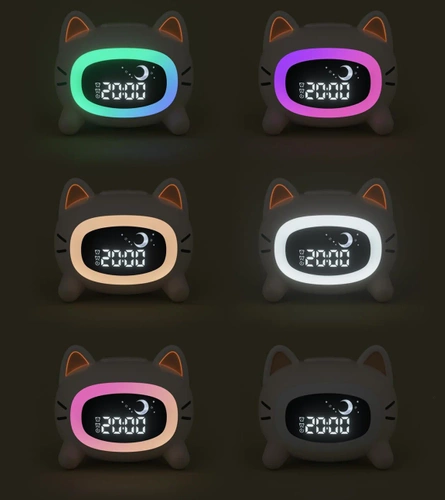 SG-5-W | Despertador com luz LED | Assista com função de mudança de cor