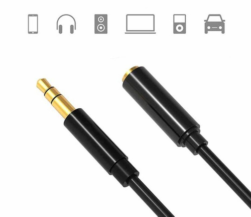 AFB-2-2M-Black | Mini Jack extension cord | gold-plated terminals and connectors | HQ quality