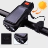 LED-Fahrradbeleuchtung mit Solarladung und Hupe 130 dB | 400 lm | wasserdicht | QX-LY-17-2