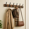 HG-60CM-WOOD | Wooden hanger for jackets, clothes | Wall hanger for the hall | Hanger with 12 hooks