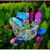FLD-06-C | Garden solar lamp LED Butterflies Sphere hanging | 52cm, 600mAh