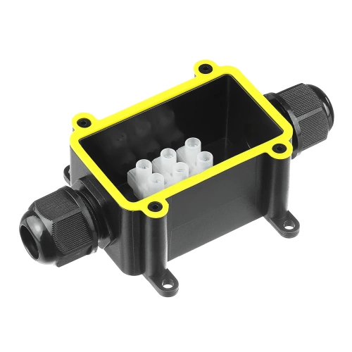 Hermetiška kabelių dėžutė IP68 2 jungčių | Elektros jungtis 450 V 24 A, kabeliams 4–11 mm | M686-A2