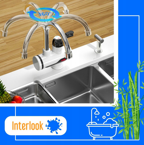 RX-018D | Electric tap with shower function | heating | adjustable | instantaneous heater with handset | White