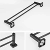 MJR-60CM-2-NERO | Portasciugamani | Supporto da parete per bagno | Barra del bagno