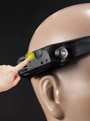 LED-Stirnlampe mit Bewegungssensor | 2 Lichtquellen: COB + XPE | 1.200 mAh, IPX4, 500 lm | HWL-006