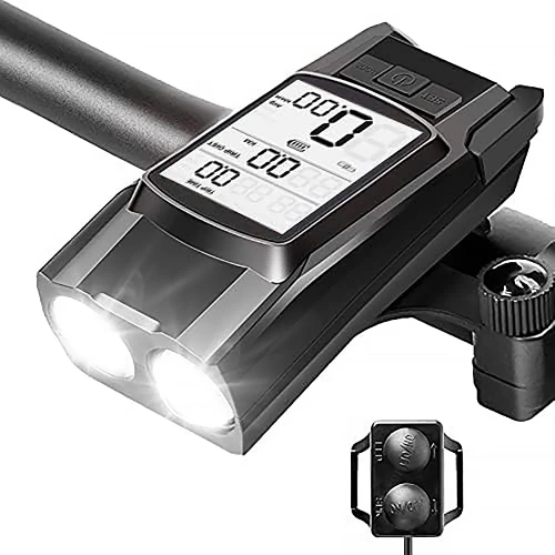 Lampă de bicicletă multifuncțională 3 în 1 – 800 lm | Lampă de bicicletă cu claxon și contor | BK-H1920