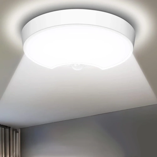 C2772-WIT | Plafondlamp met ingebouwde batterij | LED plafondlamp met schemer- en bewegingssensor