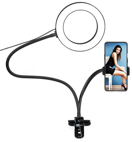 DREAMS-6IN | Kruhová lampa 40W na ohybnom ramene | LED RING pre líčenie, videokonferencie