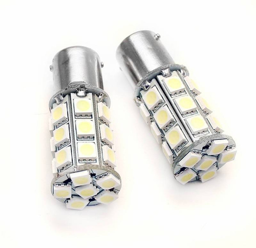 Autó LED izzó BA15S 27 SMD 5050