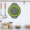 FDB-024 | Folding kitchen colander | Silicone camping colander | Pasta strainer | Drainer for vegetables and fruits