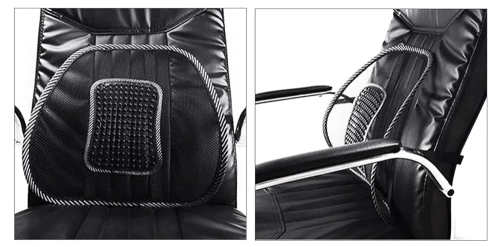 GLY-440-ZWART | Rugsteun voor auto | Ergonomische lendensteun | Rugleuning gemonteerd aan een stoel of fauteuil