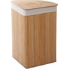 AYL-60L-LIBR | Panier à linge naturel | Conteneur de jouets en bambou | Panier à linge en bois | Panier à linge à un compartiment pour la salle de bain | Panier d'angle