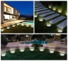 YNG-16LED-WC | Opritlamp op zonne-energie, tuin, grond, ingebed | 16 LED&#39;s | Roestvrij staal | ⌀ 11,5 cm