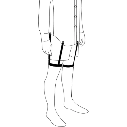 MR-1004-BLACK | Shirt drawstring | Suspenders for holding the shirt in trousers or skirts |