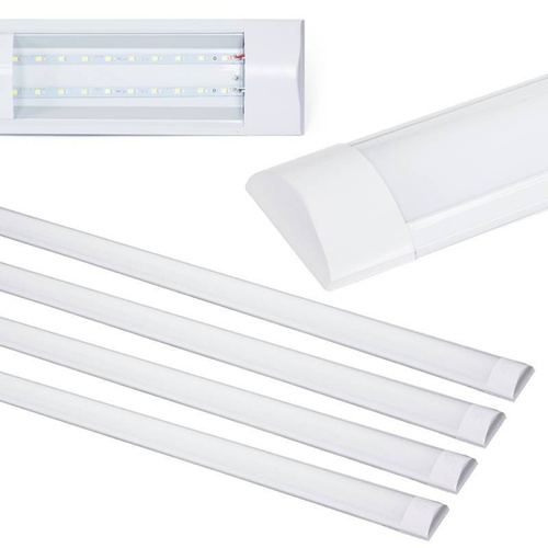 LED-Aufbaupanel 120 cm | 36 W | flimmerfrei | 4er-Set | weiß