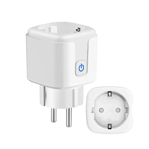 SM-P16 | Smart Wi-Fi-stik | Fungerer med Google Assistant og Amazon Alexa | Betjening via Smart Life eller Tuya Smart | Schuko type | Wattmåler, timer
