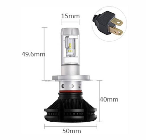 LED-Scheinwerferlampe H4 | 50 W, 12.000 lm, Set, Typ ZES, X3 DIODE