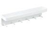 ZW-J26-WIT | Metalen sleutelhouder met plank | Witte kleerhanger | Hanger met haken