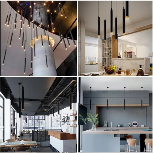 Candeeiro suspenso CTD-L40CM | Luminária pendente preta | Candeeiro de teto moderno | Iluminação decorativa