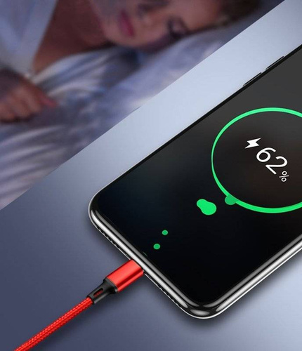 UC08-1.2M-3in1-Červená | Kabel 3v1 | USB – Micro USB, iPhone Lightning, Type-C