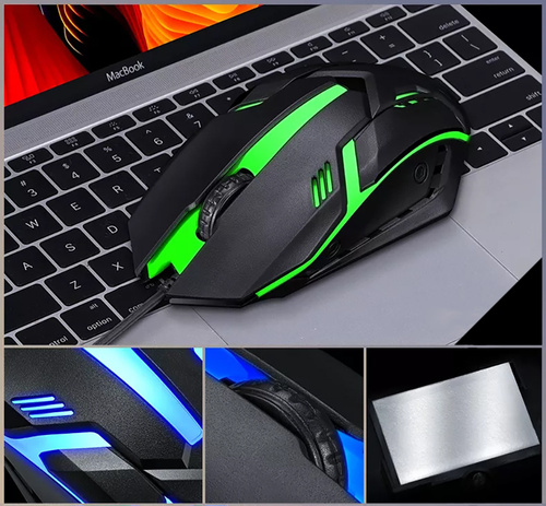TF270 | Set tastatură și mouse pentru jocuri, iluminare de fundal LED RGB, USB