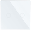 SW86-2 | Interruptor de luz de doble toque | vidrio templado | blanco