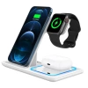 MD-DK15-15W-W | Chargeur sans fil pliable | Station d'accueil pour iPhone. Apple Watch et AirPods