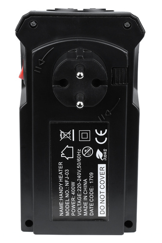 JM-112 | Electric heater, mini fan heater, farelka | 2 speeds | thermostat 15-32 degrees C | timer