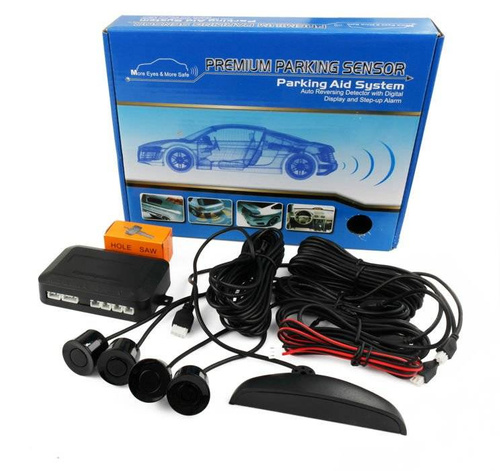 Parking sensor kit with LED display and sensors in the selected color