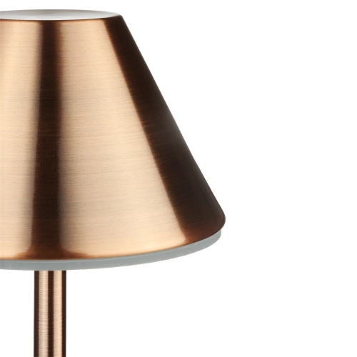 Bezdrátová noční lampa s vestavěnou baterií 2000 mAh | Moderní stolní lampa s nastavitelným výkonem a barvou světla | YG-D020-Copper