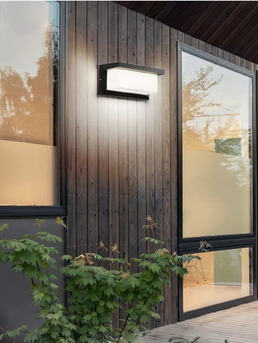 TYD-S18W-B | Lampada da giardino, lampada da parete per facciate esterne LED | Sensore di movimento e crepuscolare integrato | 12W, 1200lm, IP65