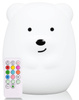 NL-04 | Szilikon RGB LED lámpa gyerekeknek | Teddy Bear Bear LED | IR távirányító