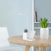 Chytrá LED stolní lampa s bezdrátovým nabíjením Qi | Stolní lampa 3 v 1 s organizérem a nabíječkou | Moderní studijní lampa s organizérem | MD-K5-15W