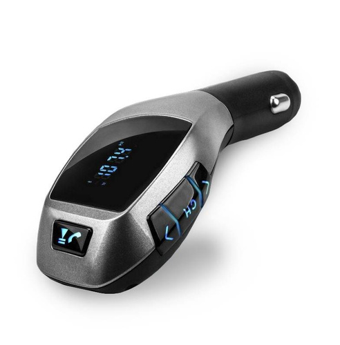 X5 | Bluetooth | Transmissor FM para carro com display LED | Carregador USB | Sistema de alto-falantes