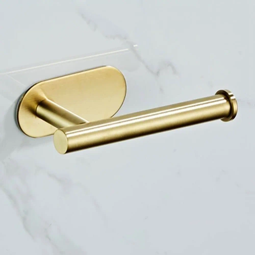JZU-304-GOLD | Золотий тримач паперу | Самоклеюча вішалка для туалетного паперу